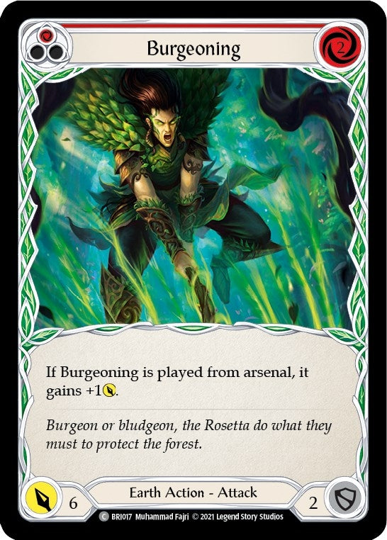 Burgeoning (Red) (17) [BRI] - Flesh and Blood TCG Single