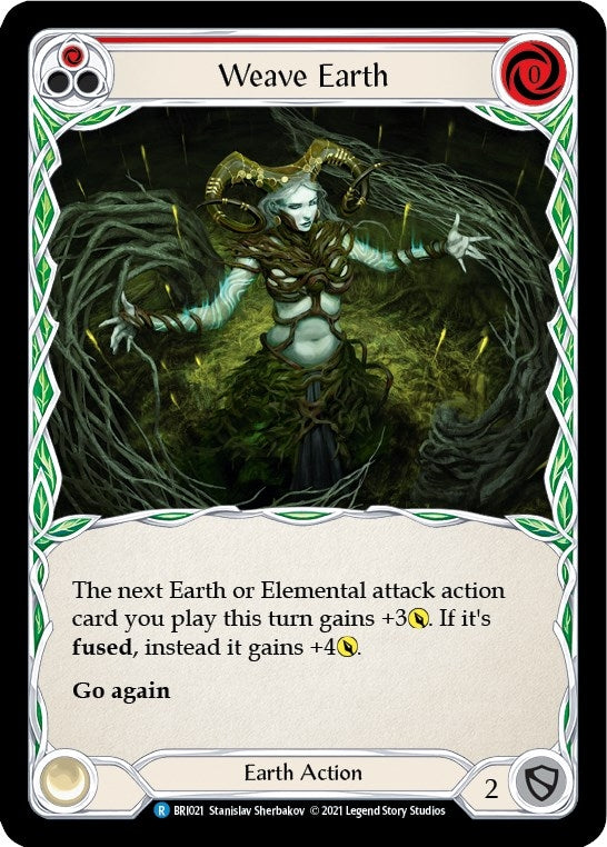 Image for Weave Earth (Red) (BRI021) - Flesh and Blood TCG