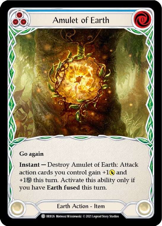 Amulet of Earth (26) [BRI] - Flesh and Blood TCG Single