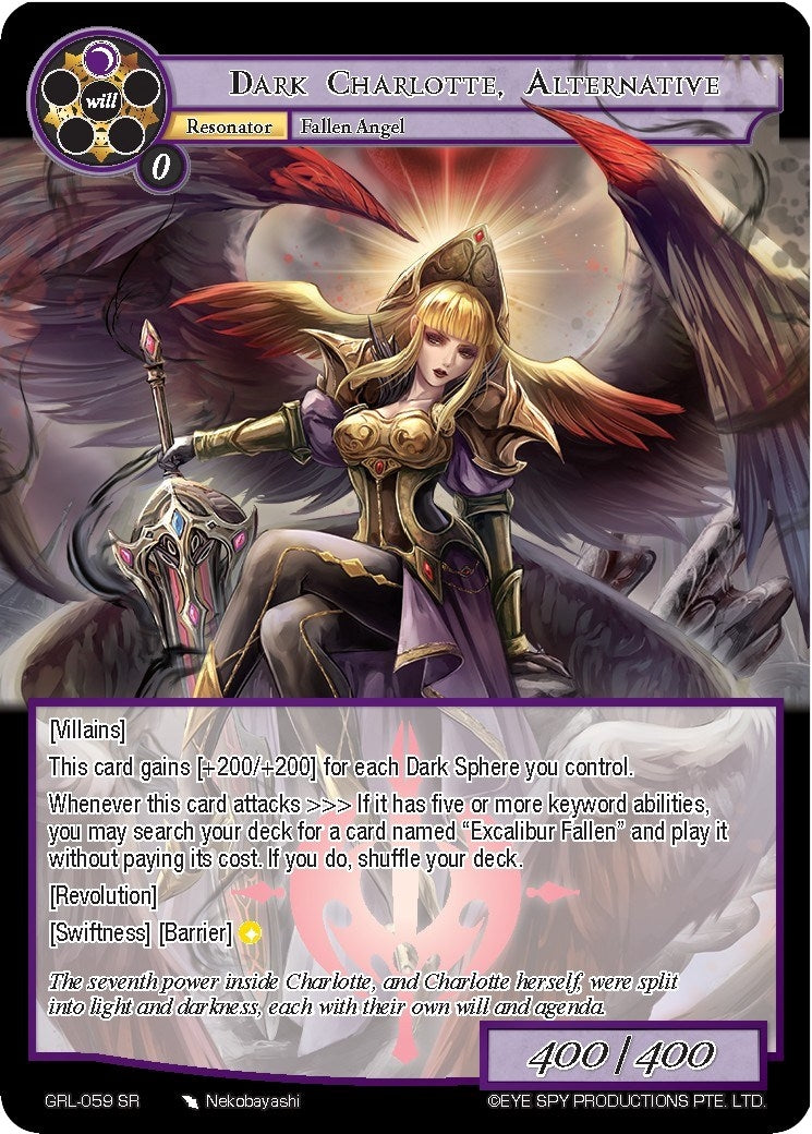 Dark Charlotte Alternative (59) [GGR] - Force of Will Single