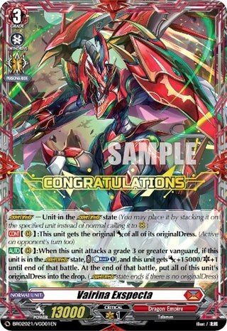 Vairina Exspecta (202101) [VPR] - Cardfight Vanguard Single