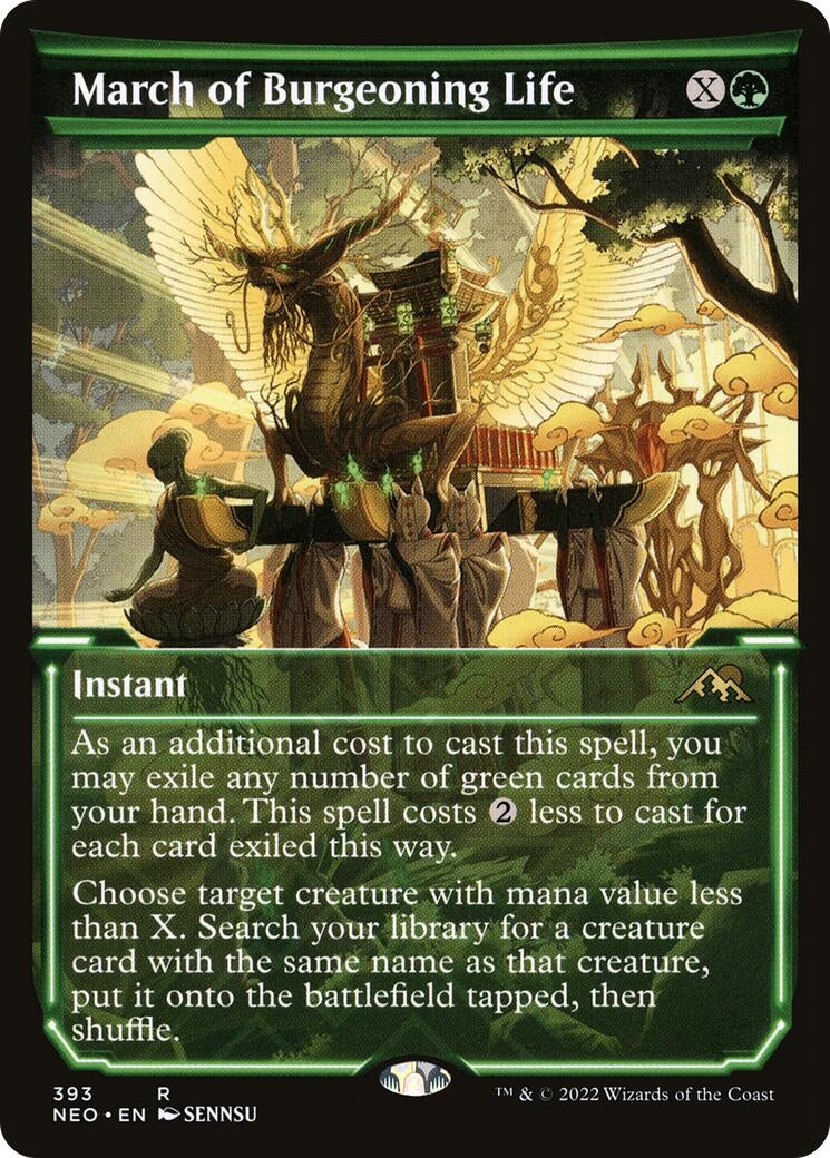 March of Burgeoning Life (Showcase) (393) [NEO] - MTG Single