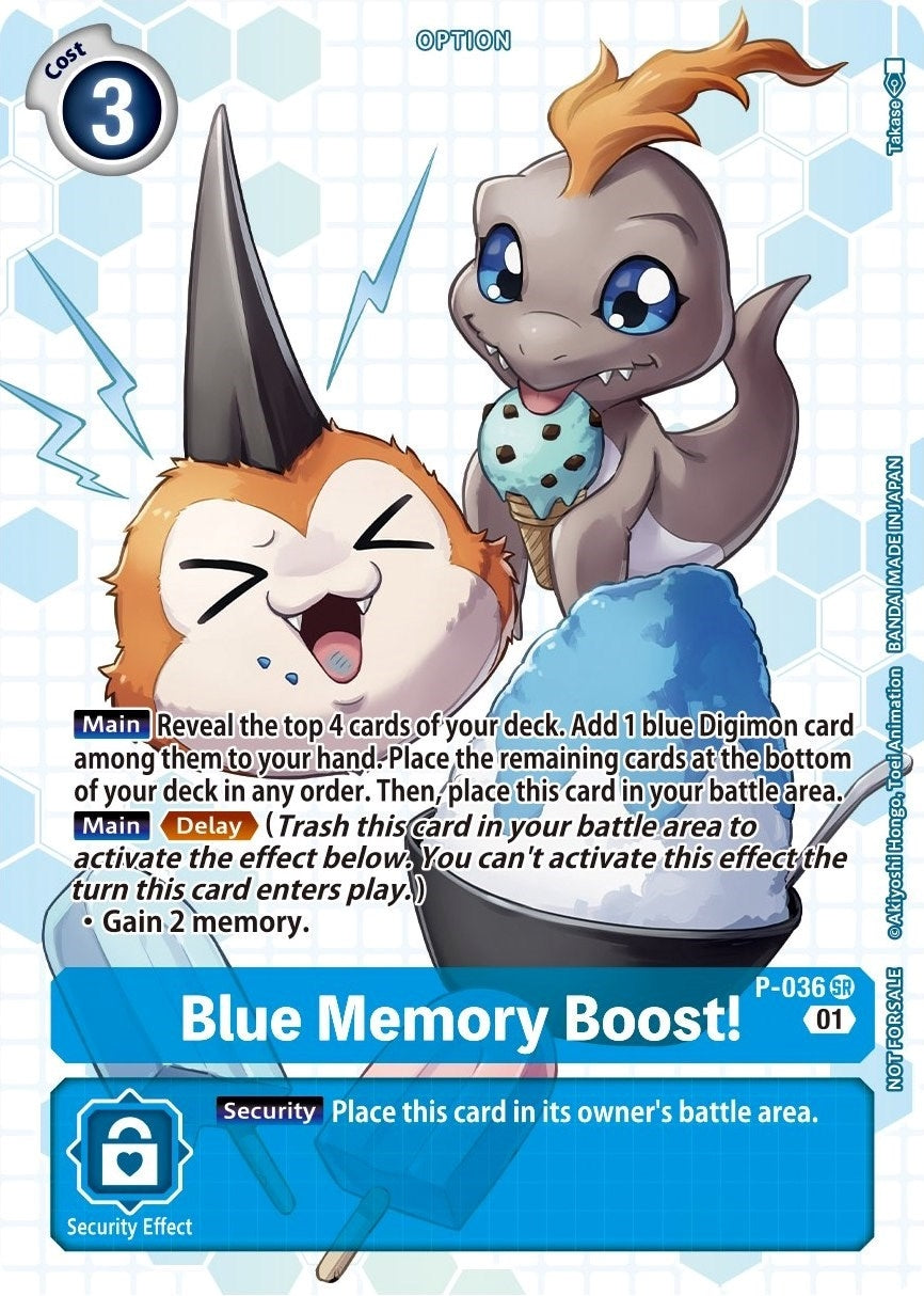 Blue Memory Boost! - P-036 (Next Adventure Box Promotion Pack) (36) [D-PR] - Digimon Card Game Single