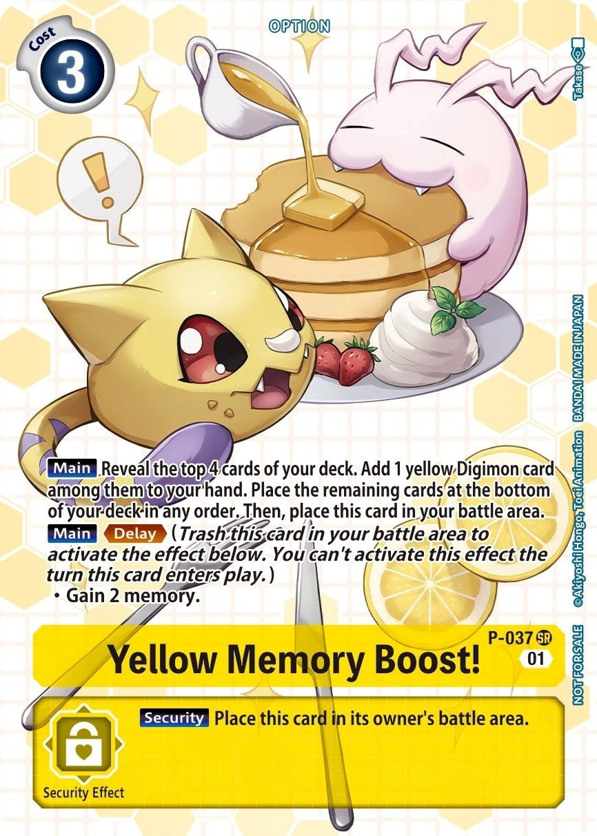 Yellow Memory Boost! - P-037 (Next Adventure Box Promotion Pack) (37) [D-PR] - Digimon Card Game Single