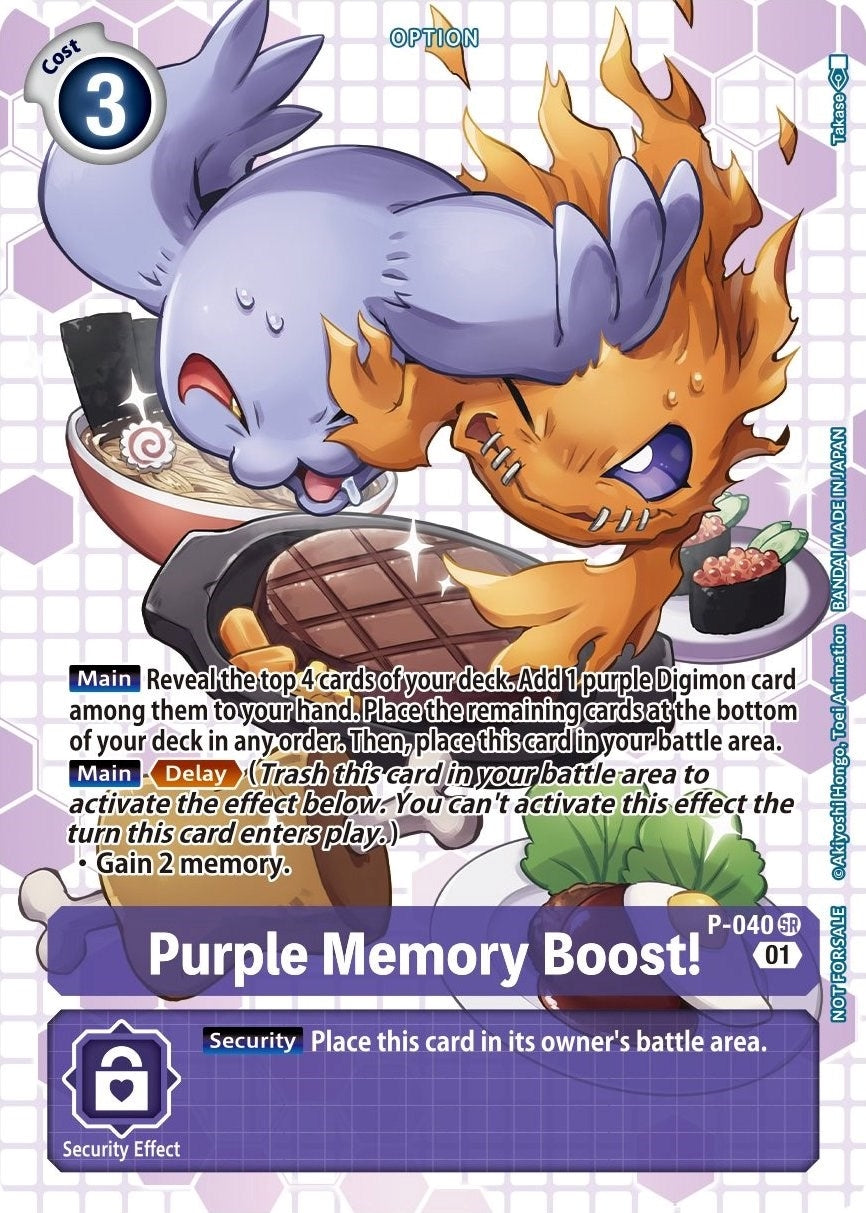 Purple Memory Boost! - P-040 (Next Adventure Box Promotion Pack) (40) [D-PR] - Digimon Card Game Single