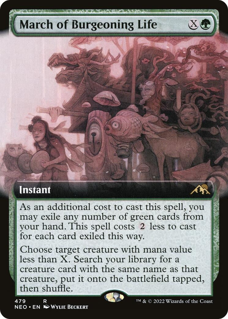 March of Burgeoning Life (Extended Art) (479) [NEO] - MTG Single