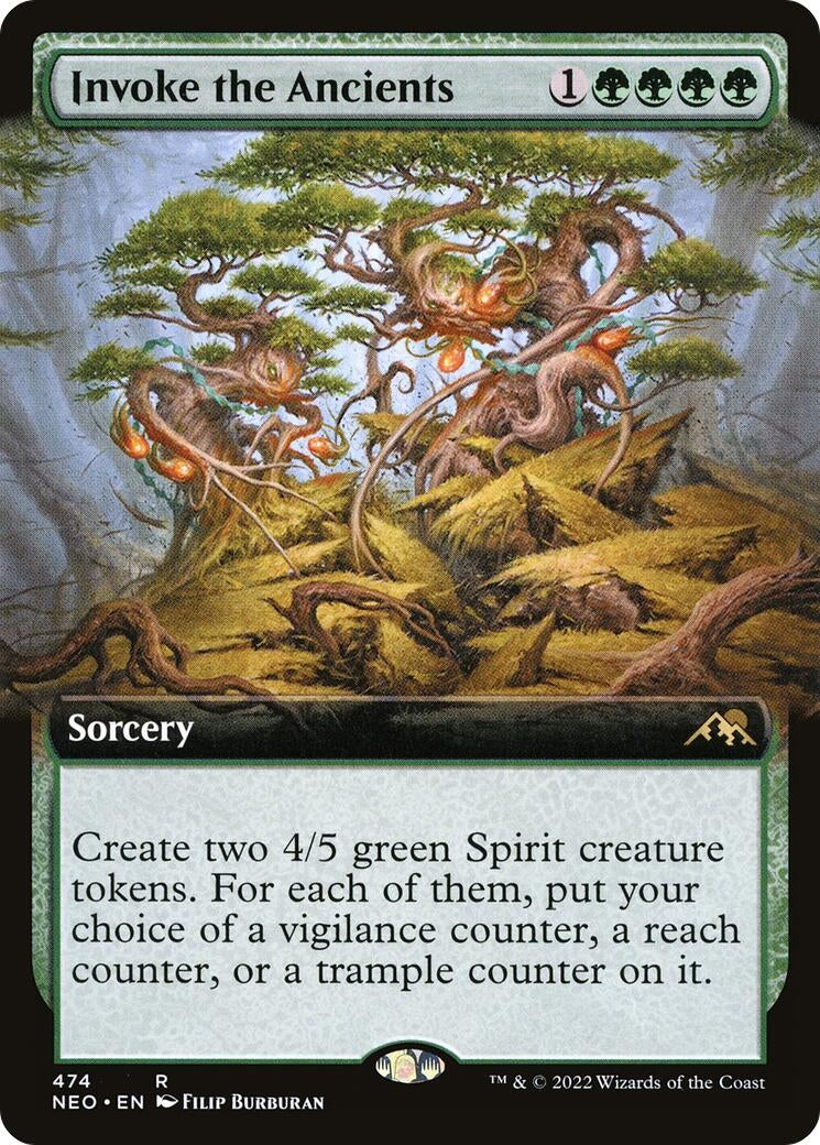 Invoke the Ancients (Extended Art) (474) [NEO] - MTG Single