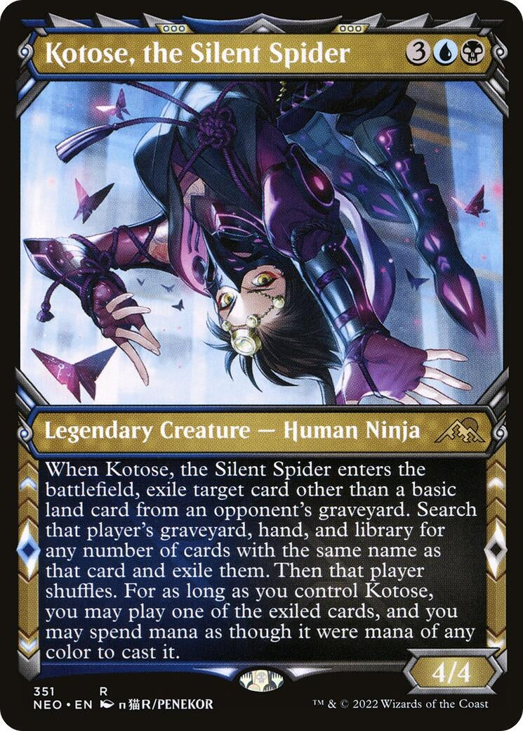 Kotose the Silent Spider (Showcase) (351) [NEO] - MTG Single