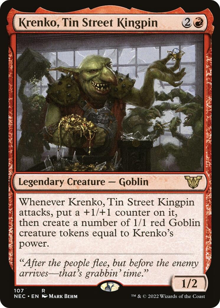 Krenko Tin Street Kingpin (107) [NEC] - MTG Single