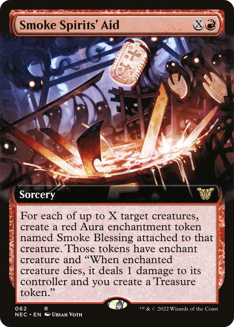 Smoke Spirits’ Aid (Extended Art) (62) [NEC] - MTG Single