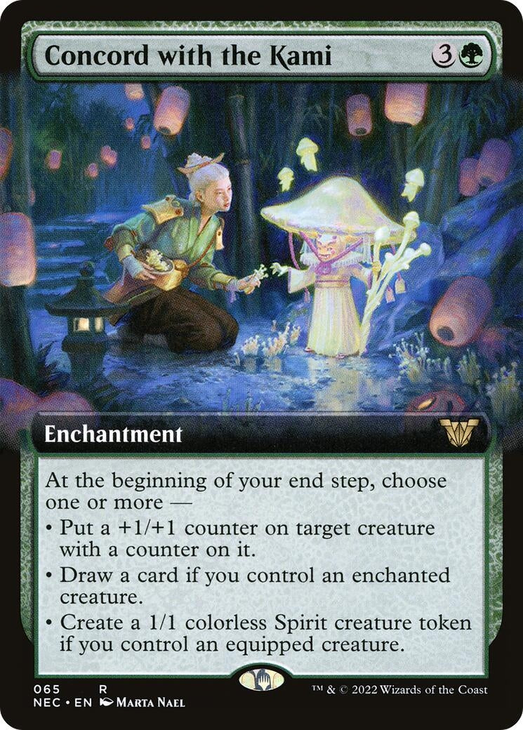 Concord with the Kami (Extended Art) (65) [NEC] - MTG Single