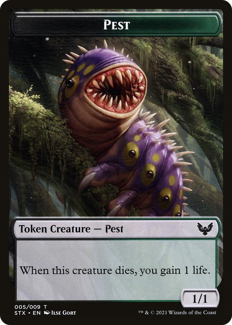 Pest (005) // Blood (017) Double-sided Token (Challenger 2022) (0) [UMP] - MTG Single