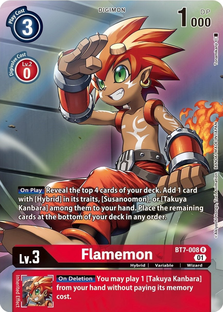 Flamemon (Alternate Art) (7008) [BT07] - Digimon Card Game Single
