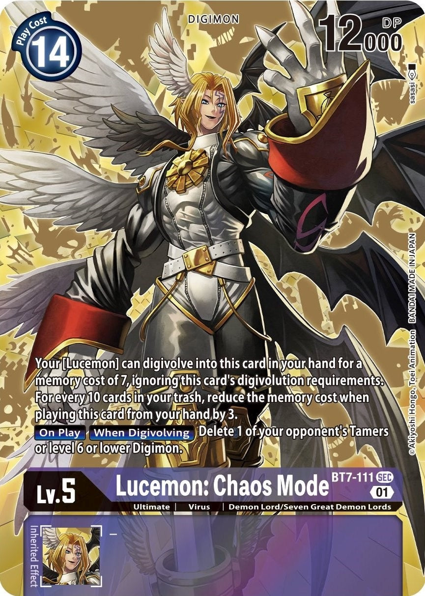 Lucemon: Chaos Mode (Alternate Art) (7111) [BT07] - Digimon Card Game Single