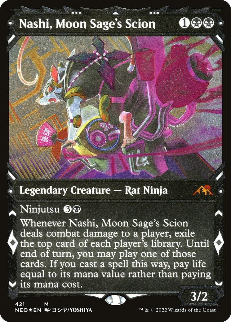 Nashi Moon Sage’s Scion (Showcase) (Foil Etched) (421) [NEO] - MTG Single