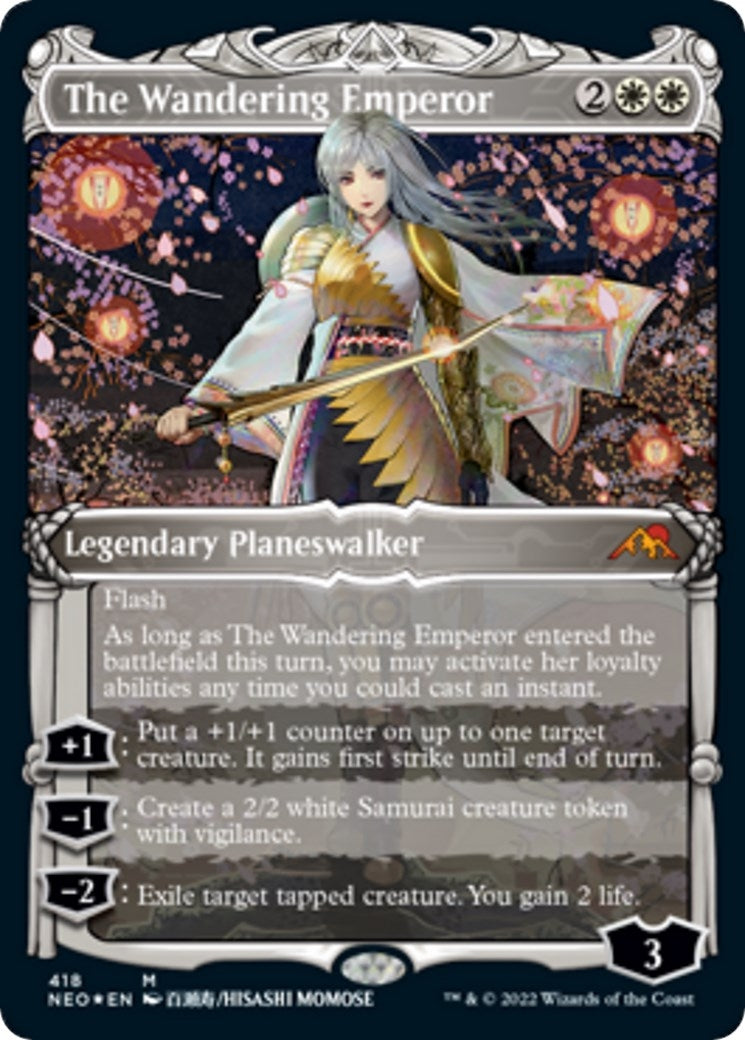The Wandering Emperor (Showcase) (Foil Etched) (418) [NEO] - MTG Single