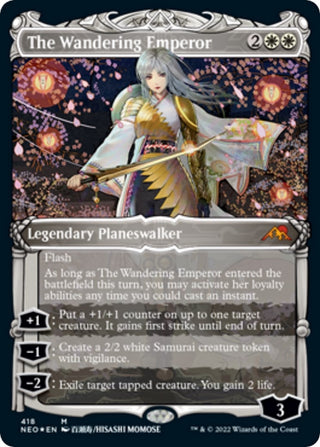 The Wandering Emperor (Showcase) (Foil Etched) (418) [NEO] - MTG Single