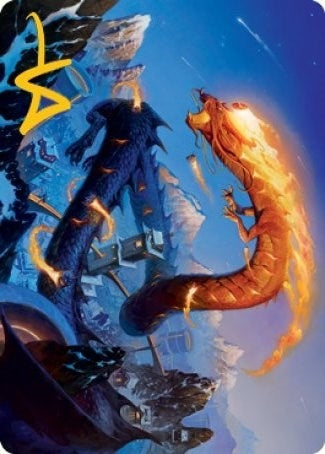 Atsushi the Blazing Sky Art Card (10/81) (Gold-Stamped Signature) (10) [ASNEO] - MTG Single