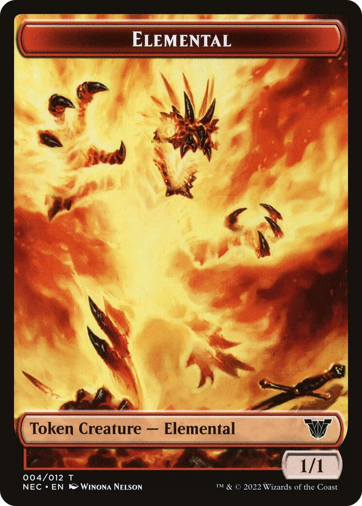 Elemental // Spirit (009) Double-sided Token (0) [NEC] - MTG Single