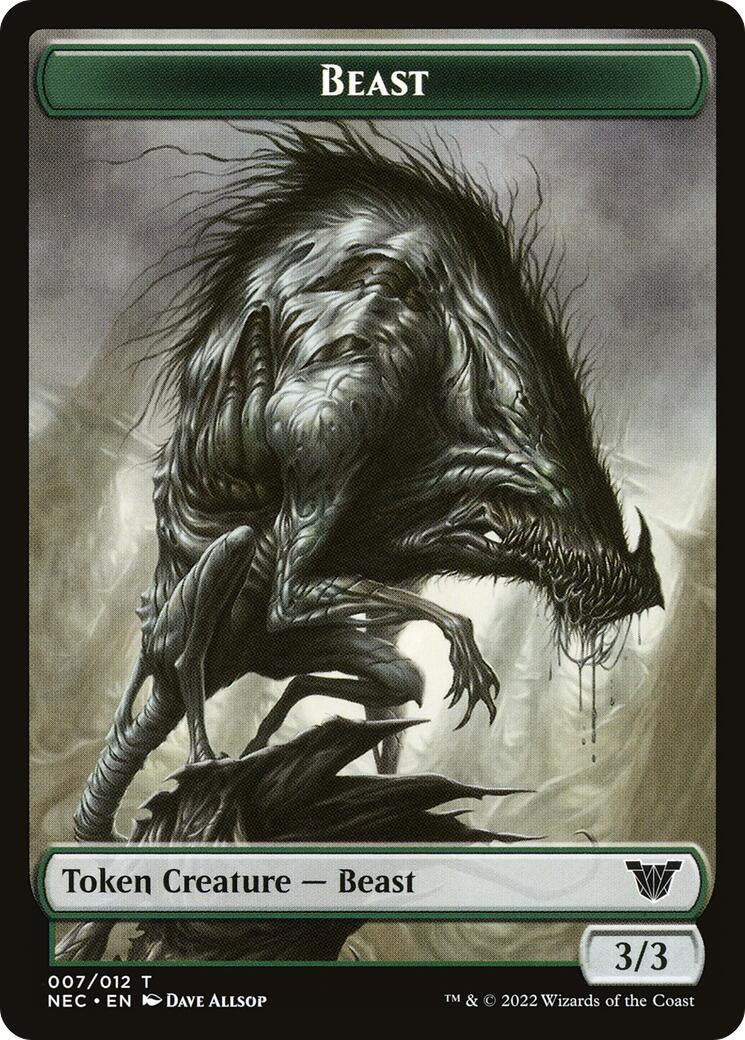 Beast // Treasure Double-sided Token (0) [NEC] - MTG Single
