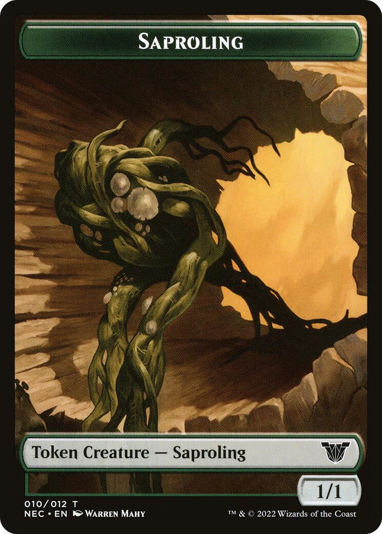 Saproling // Spirit Double-sided Token (0) [NEC] - MTG Single