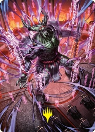 Hidetsugu Devouring Chaos Art Card (Gold-Stamped Signature) (56) [ASNEO] - MTG Single