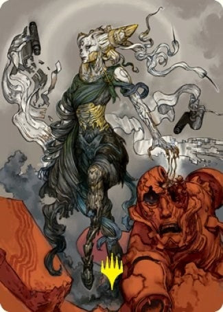 Tamiyo Compleated Sage Art Card (Gold-Stamped Signature) (76) [ASNEO] - MTG Single