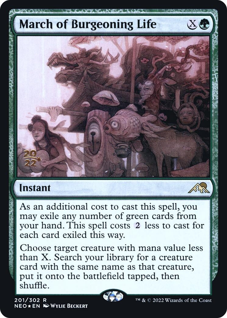 March of Burgeoning Life (201) [PRE] - MTG Single