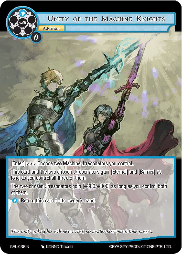 Unity of the Machine Knights (38) [GGR] - Force of Will Single