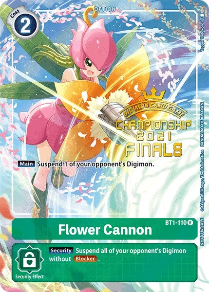 Flower Cannon (2021 Championship Finals Tamer’s Evolution Pack) (1110) [BT01-03] - Digimon Card Game Single