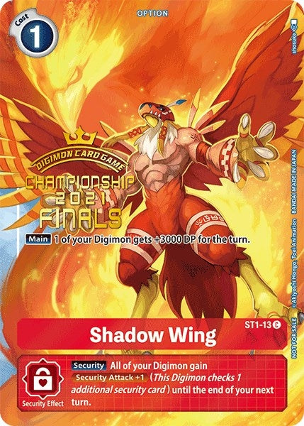 Shadow Wing (2021 Championship Finals Tamer’s Evolution Pack) (113) [ST-1] - Digimon Card Game Single