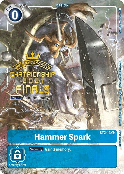 Hammer Spark (2021 Championship Finals Tamer’s Evolution Pack) (213) [ST-2] - Digimon Card Game Single