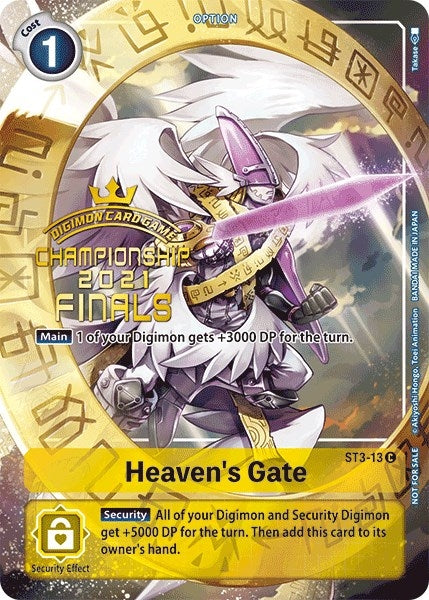 Heaven’s Gate (2021 Championship Finals Tamer’s Evolution Pack) (313) [ST-3] - Digimon Card Game Single