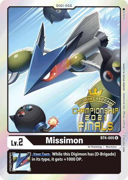 Missimon (2021 Championship Finals Event Pack Alt-Art Gold Stamp Set) (4005) [BT04] - Digimon Card Game Single