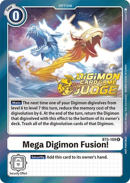Mega Digimon Fusion! (Judge Pack 1) (5109) [BT05] - Digimon Card Game Single