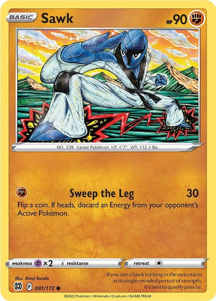 Image for Sawk (081/172) (SWSH09: Brilliant Stars) - Pokemon