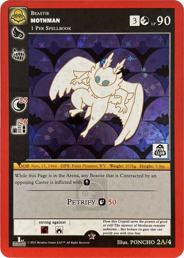 Mothman - 2A (Pin Club Nightfall Mystery Collection 1st Edition) (2) (MISC) - MetaZoo Single