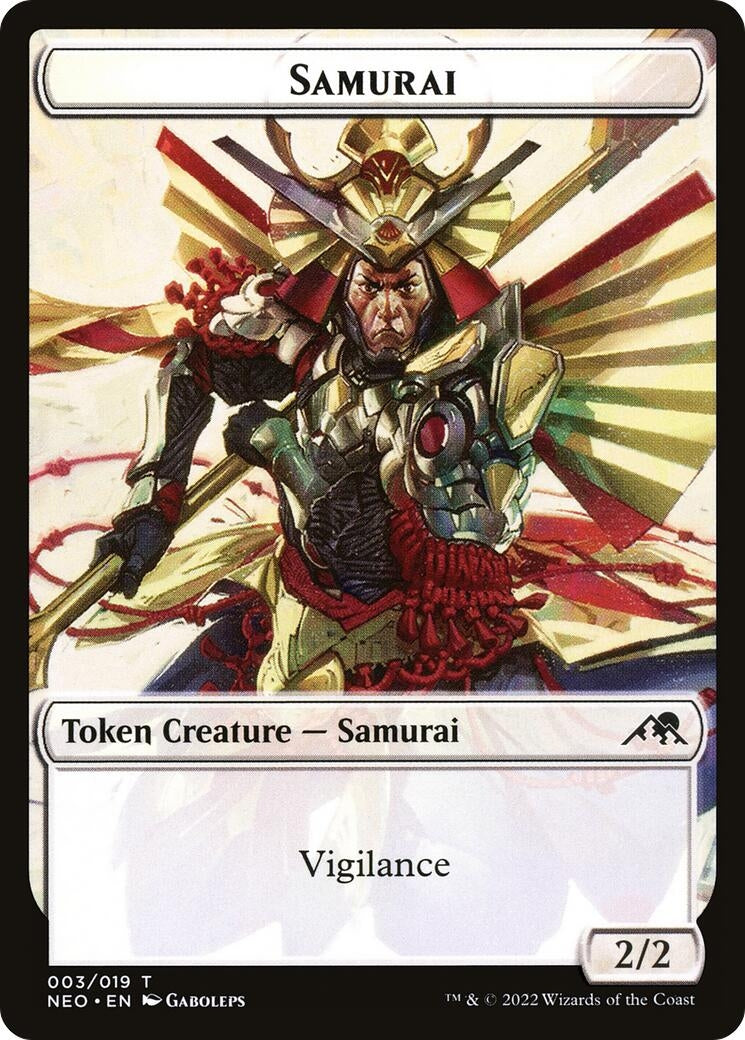 Samurai (003) // Construct (015) Double-sided Token (0) [NEO] - MTG Single