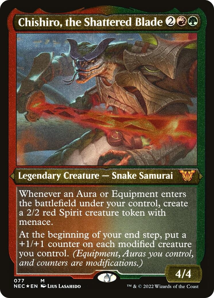 Chishiro the Shattered Blade (Display Commander) - Thick Stock (77) [NEC] - MTG Single