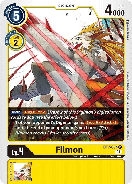 Filmon (7034) [BT07] - Digimon Card Game Single