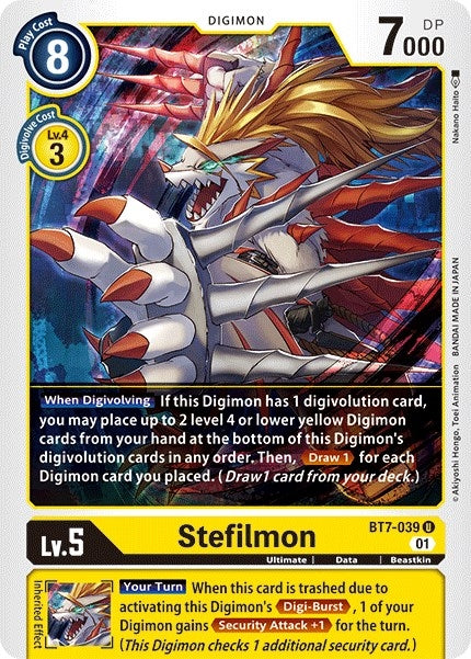 Stefilmon (7039) [BT07] - Digimon Card Game Single