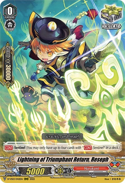 Lightning of Triumphant Return Reseph (3042) [D-VS03] - Cardfight Vanguard Single