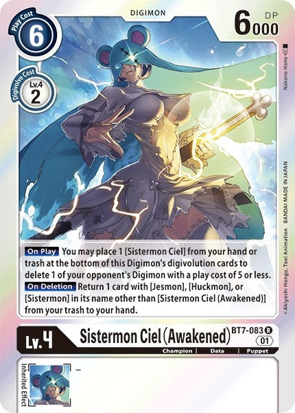 Sistermon Ciel (Awakened) (7083) [BT07] - Digimon Card Game Single