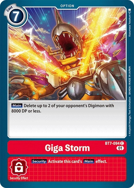 Giga Storm (7094) [BT07] - Digimon Card Game Single