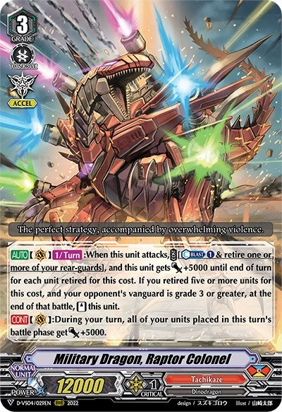 Military Dragon Raptor Colonel (4029) [D-VS04] - Cardfight Vanguard Single