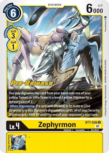 Zephyrmon (7036) [BT07_PR] - Digimon Card Game Single