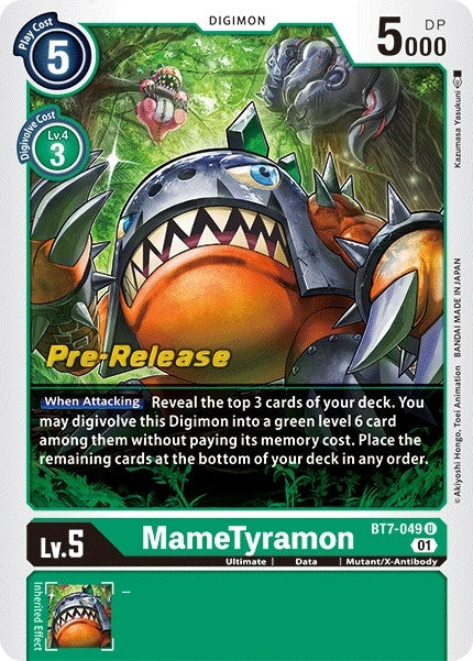 MameTyramon (7049) [BT07_PR] - Digimon Card Game Single