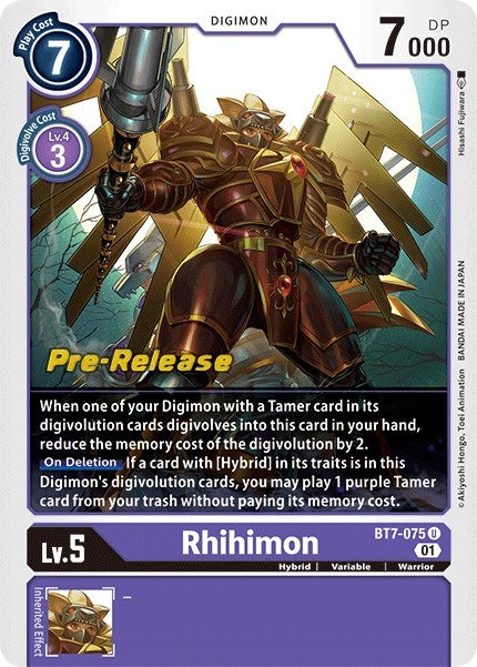 Rhihimon (7075) [BT07_PR] - Digimon Card Game Single