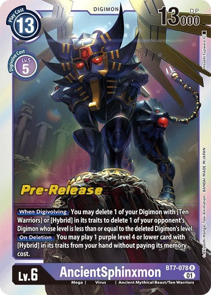 AncientSphinxmon (7078) [BT07_PR] - Digimon Card Game Single