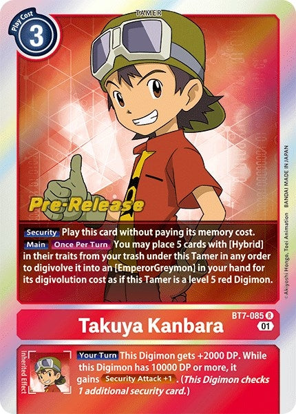 Takuya Kanbara (7085) [BT07_PR] - Digimon Card Game Single